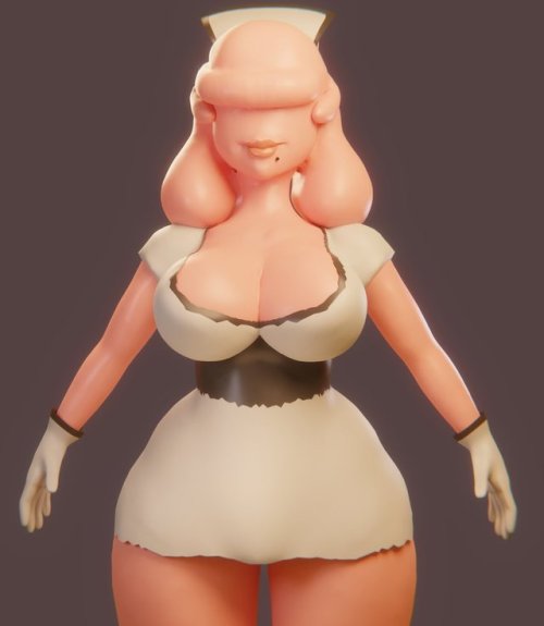 thelaw34:Nunu by @RururaidaQuick sculpt of a cute booble head nurse a núnu with ravu -cocoro-.