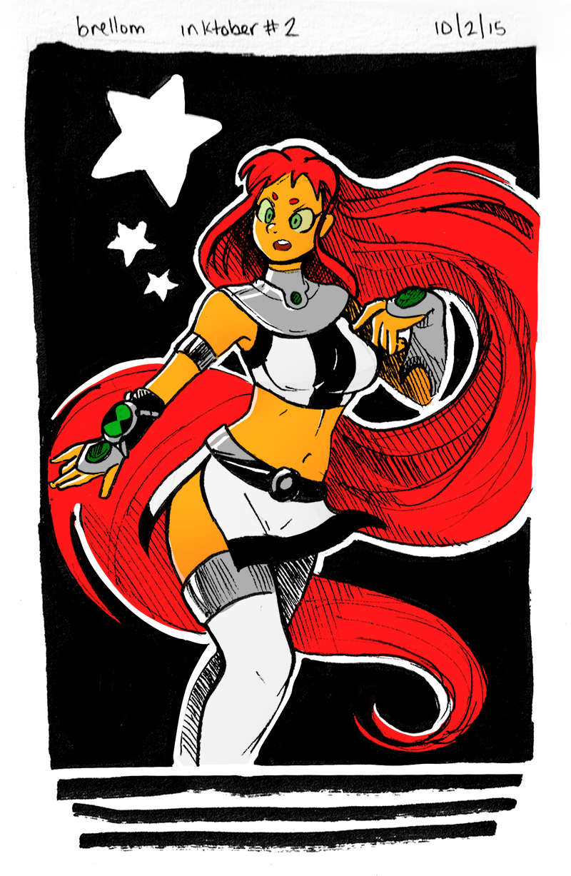 brellom:  I’ve been digitally adding colour to my inked sketches to boost visual