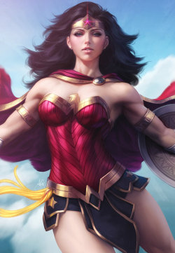thehappysorceress: Wonder Woman Descend by Stanley Lau