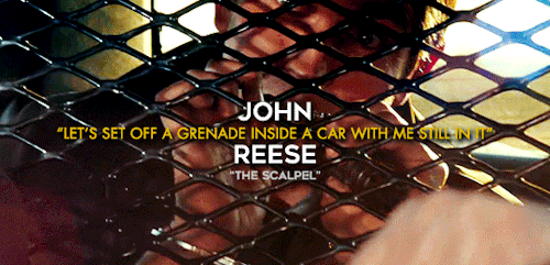 bargalaxies:  PRESENTING: john “the scalpel” reese text via @arbitrarygreay [source]