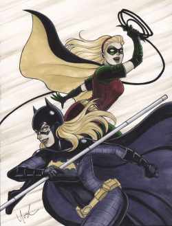  Batgirl and Robin by Protokitty 