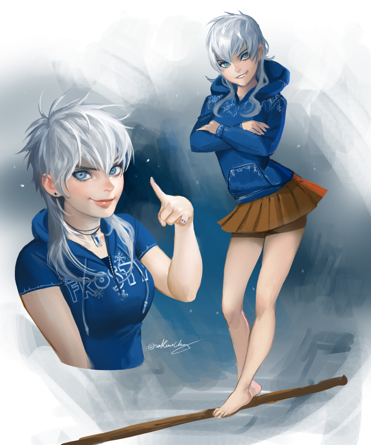 sakimichan:  So This is my Gender bend version of Else and Jack (OTP lol), Jackie