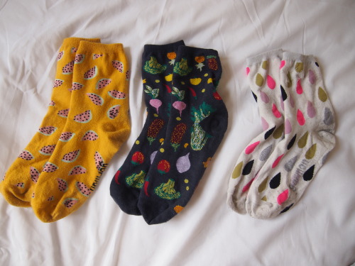 lazybonesillustrations:  My Sock Collection I love beautiful socks so much. These are some of my favourites, some of these socks I have had for years. Some of them were gifts, and some of them are just falling apart. I’ve stitched quite a few of them