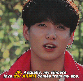 Jungkook Saying That His Love For Army Comes From His Abs 😂 