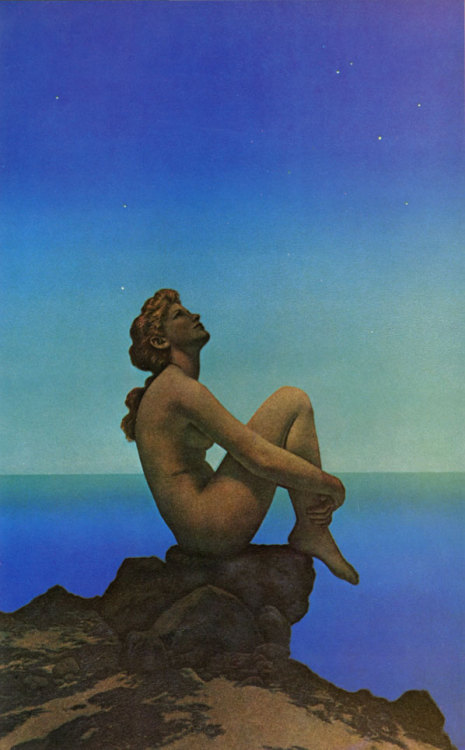 weriseandweareeverywhere: “Alegría”, Maxfield Parrish. “Estrellas”, Maxfield Parrish.