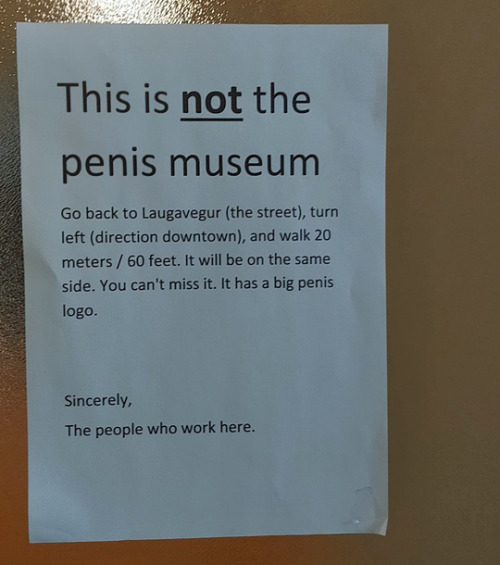 sheiswanton:  i want to know what about this building lead enough people to mistake it for the penis museum that they had to put up a sign.