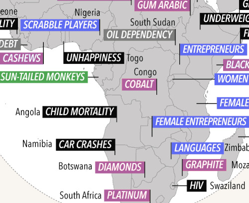 bandarai:  mymodernmet: World Map Reveals What Each Country Does Better Than Any Other This is really interesting…But has anyone else noticed that Mongolia is best for Velociraptors? And that they denoted this as a bad thing? XD