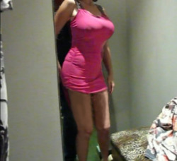 a-slutty-naughty-hotwife:  tryin on bimbo