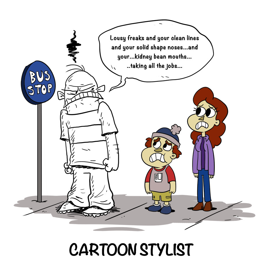 beapeabear:  In the world of cartoons, the word “stylist” takes on an entirely