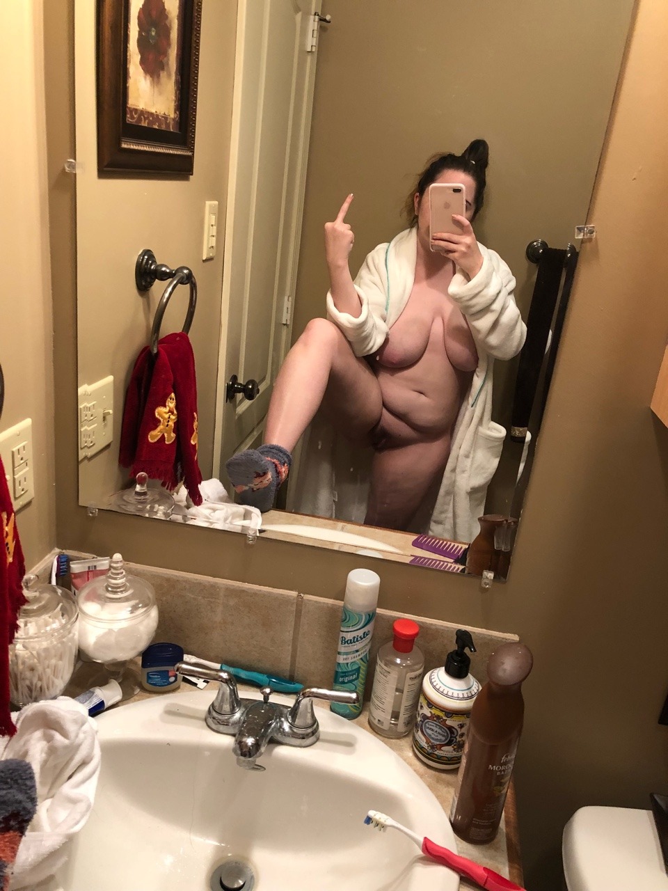 seconddayblue:  Holiday mood: wearing a fuzzy robe and fuzzy socks and nothing else