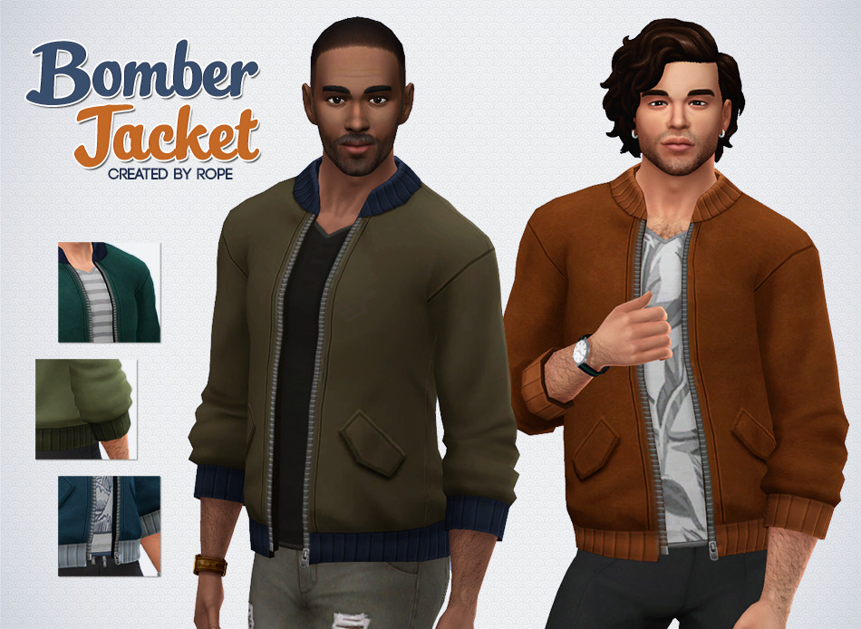 Maxis Match Cc — Simsontherope Bomber Jacket For The Sims 4 One