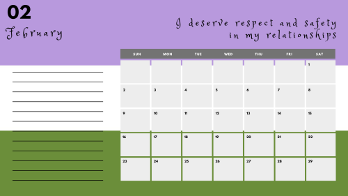 queerplatonicpositivity: [ ID: Several versions of a February 2020 calendar with “02 February&
