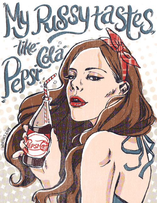artforadults:  lana again,  submission by courtneywirthit  out to buy some soda…. —————— Tastes like Lana Del Rey.http://courtneywirthit.tumblr.com 