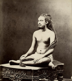 Hinducosmos:  Hindu Man At Prayer, 1880S  Albumen Print, Mounted (Via Bonhams.com)