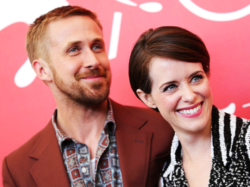 carpetdiem:RYAN GOSLING, CLAIRE FOY‘First Man’ Photocall at the 75th Venice Film Festival, Italy (Au