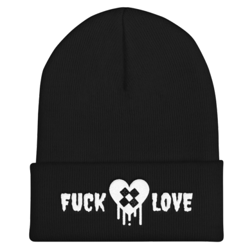 in addition to the new Fuck Love sweater, I’ve also just added some matching dad hats and a be