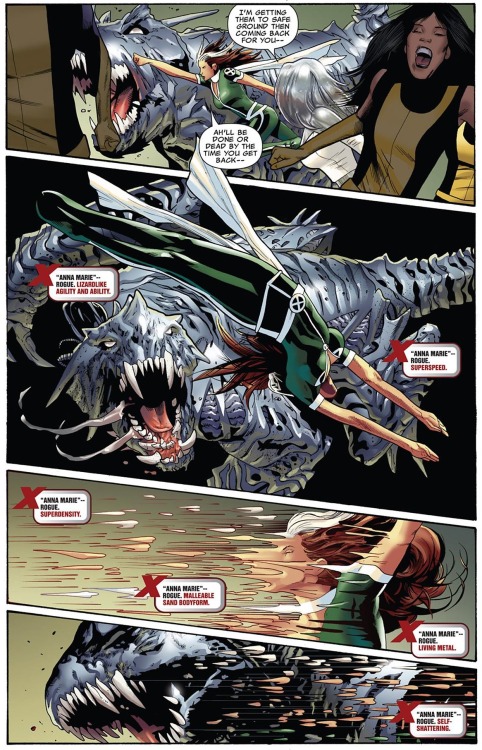panels-of-interest:  Rogue vs. Predator X. [from Uncanny X-Men (1981) #517] 