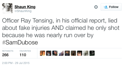 micdotcom:Officer Ray Tensing is being charged with murder for killing Sam Dubose Hamilton County Pr