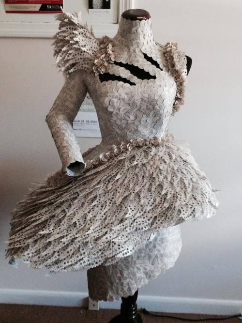 carrieannschumacher:Informal documentation of my latest dress made of romance novels 