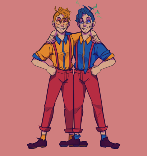 brittany-san:once again with the wonderland au! have some  bing and google as tweedle dee and tweedl