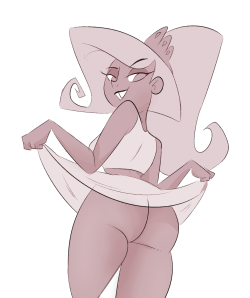 kindahornyart:  Quick chaotic butt doodle.   ;9