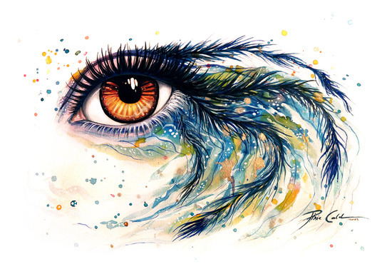 bestof-society6:    ART PRINTS BY PEEGEEARTS  “Rainbow Eye&quot; Open your