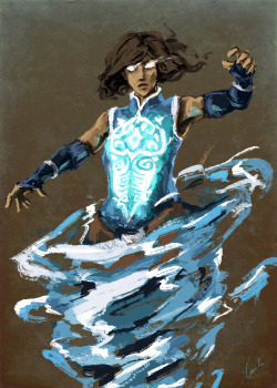 luvamiart:  Quick Korra sketch trying a new