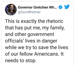 not-safe-for-democracy:I stand with Governor Whitmer. Apparently Trump and his supporters