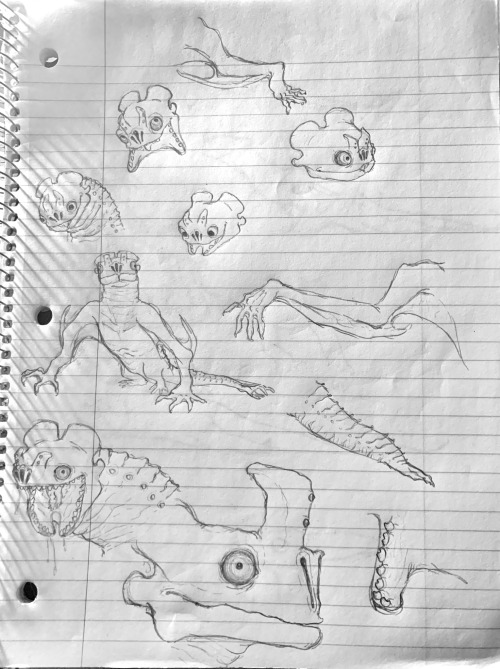 I Recently Rewatched Pacific Rim So I Made Some Doodles Of The Baby Kaiju.