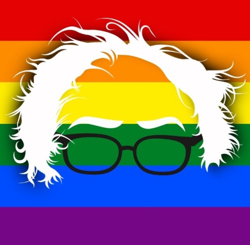 I made some pride Bernie Sanders pictures! I have more with text on them but I couldn’t upload