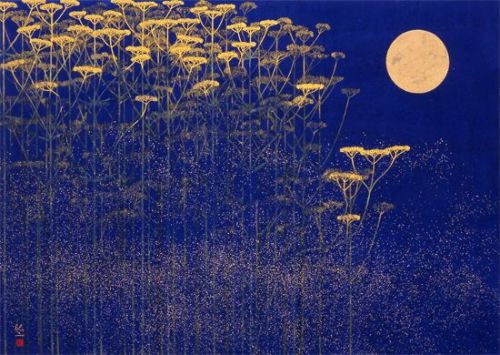 When scabious patrinia blooms (flower series) by Reiji Hiramatsu (Japanease, born 1941), 2006.