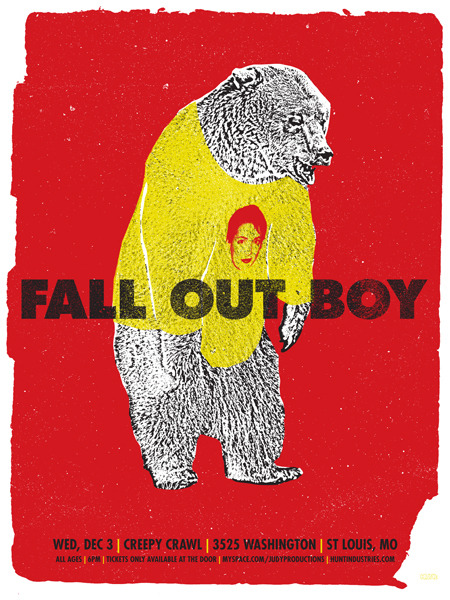 readytogogetmeoutofmymind:  fall out boy tour posters