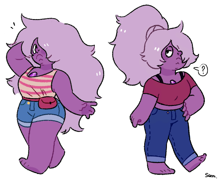 sam-ey:Amethyst in some casual outfit