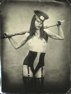 krystakaos:Adore this wet plate by the amazing Ed Ross. The hat was gifted to me by the lovely @jisobeldelisle.miss her dearly so this ones for you lady. MUAH! Xoxo