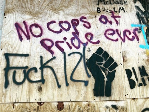 “No cops at pride ever / Fuck 12” Seen in Madison, Wisconsin