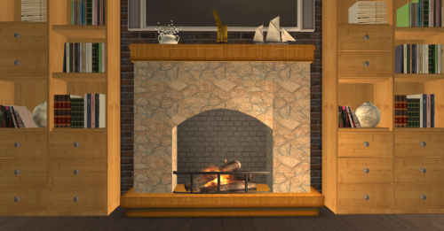 mustluvcatz-reloaded: Fresh-Prince’s Lisa Fireplace, gussied up for 2022.I love this fireplace