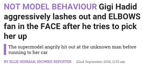 cumaeansibyl:this-is-life-actually:Tabloids slammed Gigi Hadid for defending herselfGood job, Gigi H