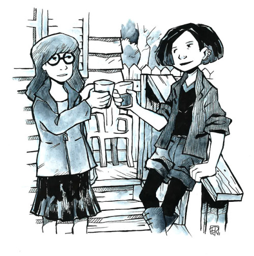 Inktober 03: Two friends.(not very happy of this one&hellip;I tried ^^’)