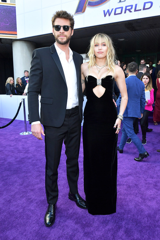LIAM HEMSWORTH, MILEY CYRUS‘Avengers: Endgame’ World Première, Los
