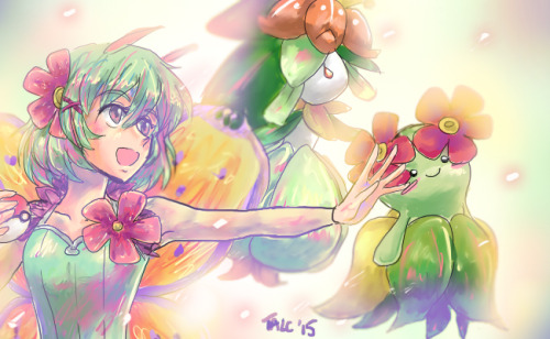 leftoversfromlunch:Finally got the time to do Amber and Dolce, so here are Selphia’s Elite Four in o