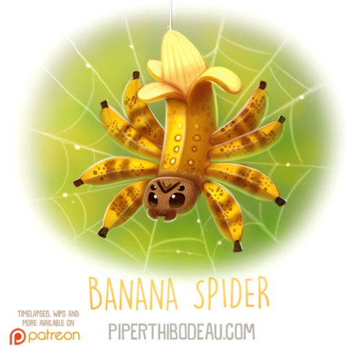 cryptid-creations:  Daily Paint 1623. Banana Spider by Cryptid-Creations  Time-lapse, high-res and WIP sketches of my art available on Patreon (: Twitter  •  Facebook  •  Instagram  •  DeviantART   