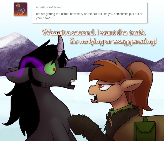ask-king-sombra:  Backstory Part II… COMMENCE  *braces for furniture displacement*