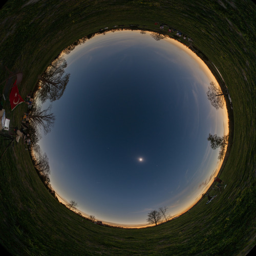 2024 April 27 All Sky Moon Shadow
Image Credit & Copyright: Tunc Tezel (TWAN)
Explanation: If the Sun is up but the sky is dark and the horizon is bright all around, you might be standing in the Moon’s shadow during a total eclipse of the Sun. In...