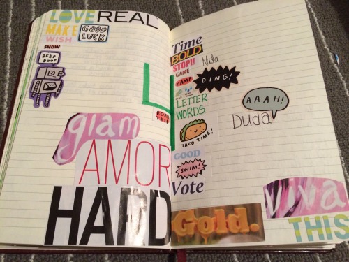 4 & 5 letters words collages.  This is something I started 3 journals ago. It’s a good act