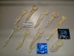 condom-hunter:  Hunted condoms in the sex club… 😋😉💦