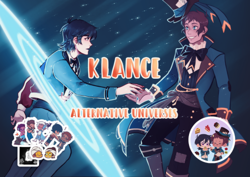 paladinbluespace:  The Klance Alternative Universes Zine is out  !!  It features all 