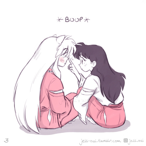 jess-oui: InuKag Week! Day 6: ‘Teasing’ *boop* 