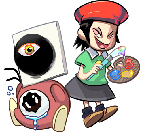 Adeleine and Waddle Doo! Two bosses from Kirby 64 for the Kirby Boss Collab hosted by Shelley Low !