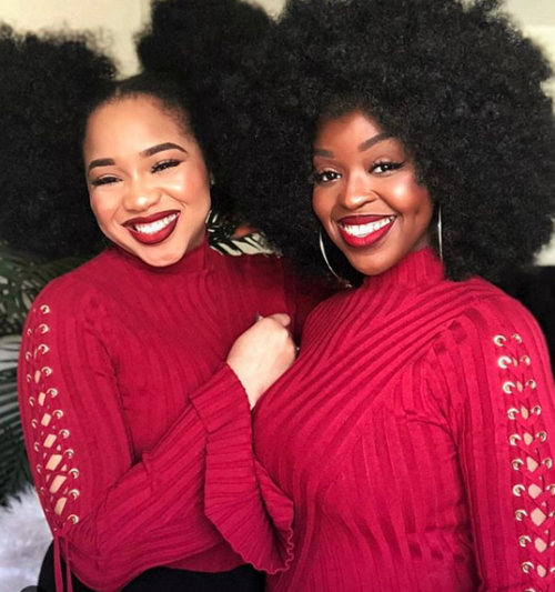 welovenappyhair:These two fro queens @nnescorner @nnennab