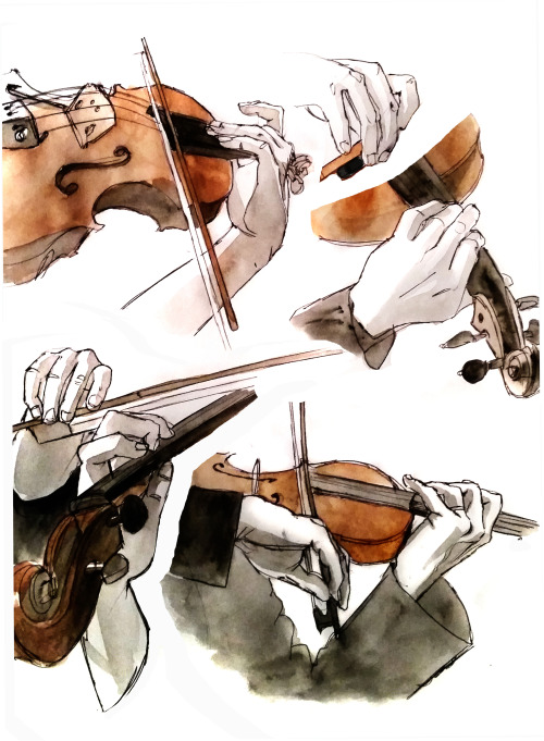 incaseyouart:Hands + violin